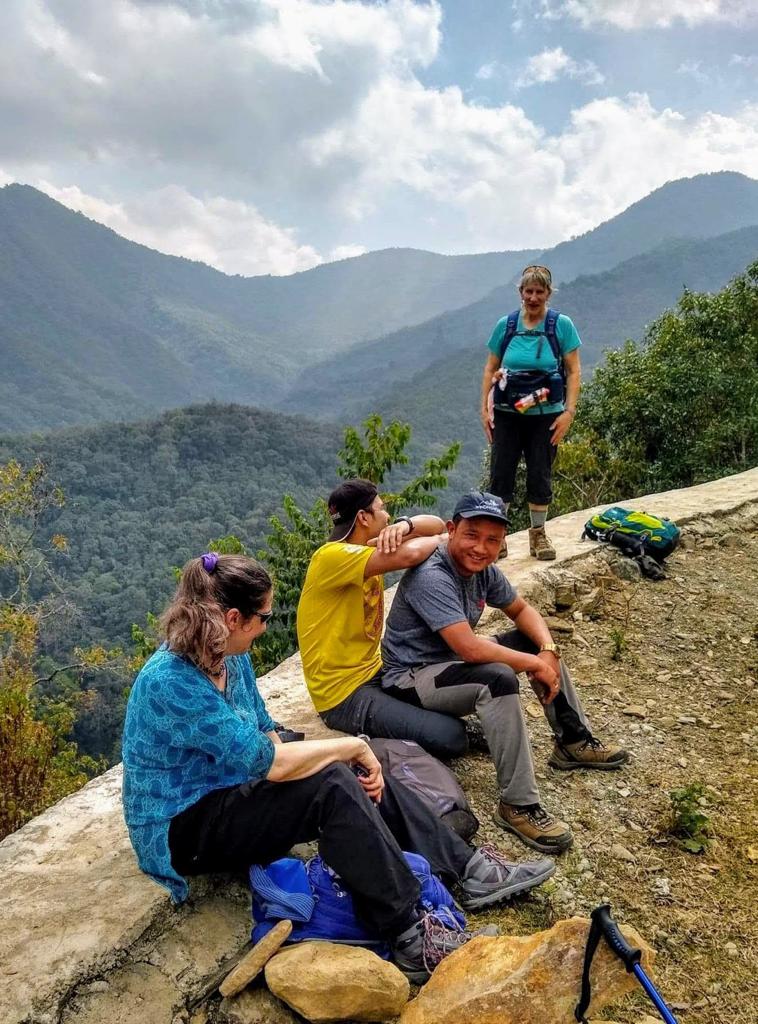 Catching a breather after a strenuous day Hike
