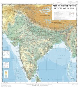 Physical Map of India