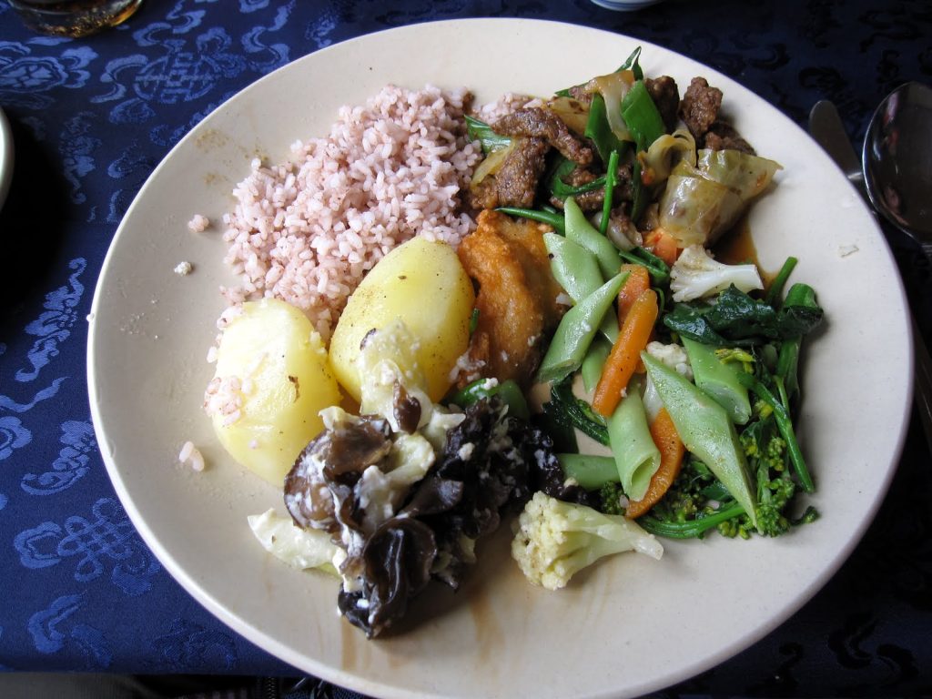A Bhutanese meal